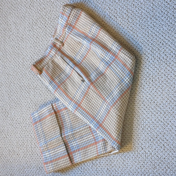 Ottod'ame plaid wool High rise wide leg pants - Picture 10 of 13